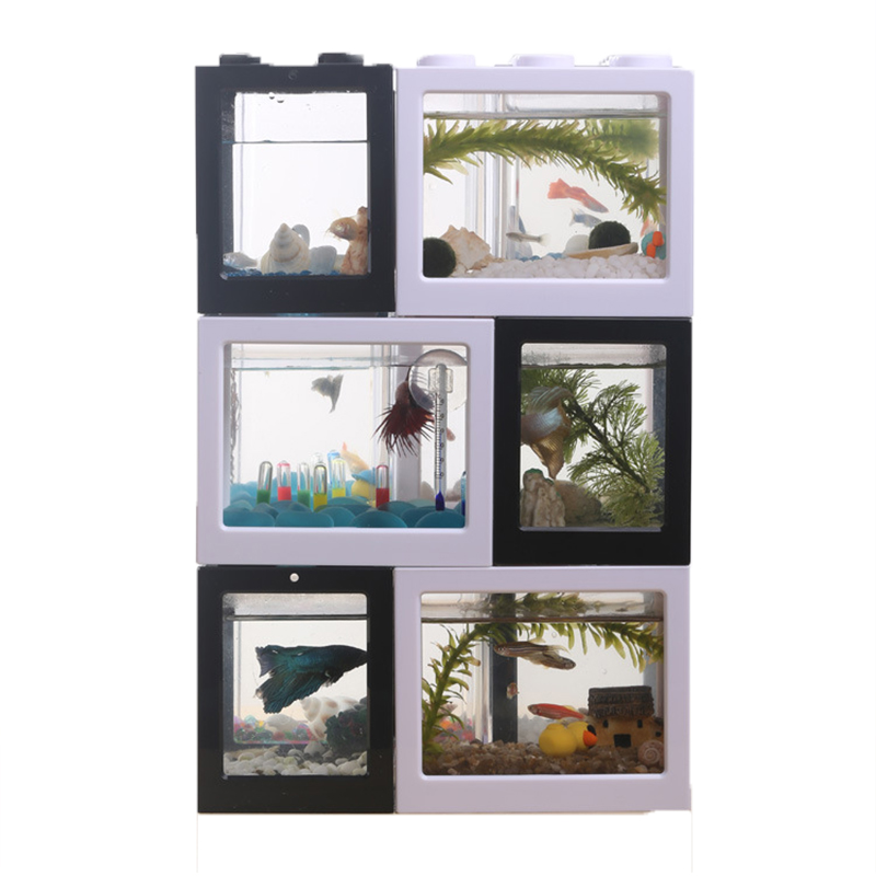 7색 미니 어항 베타 물고기 사육통 창의적인 조합 가능 - Betta Fish Tank 리뷰 및 가격