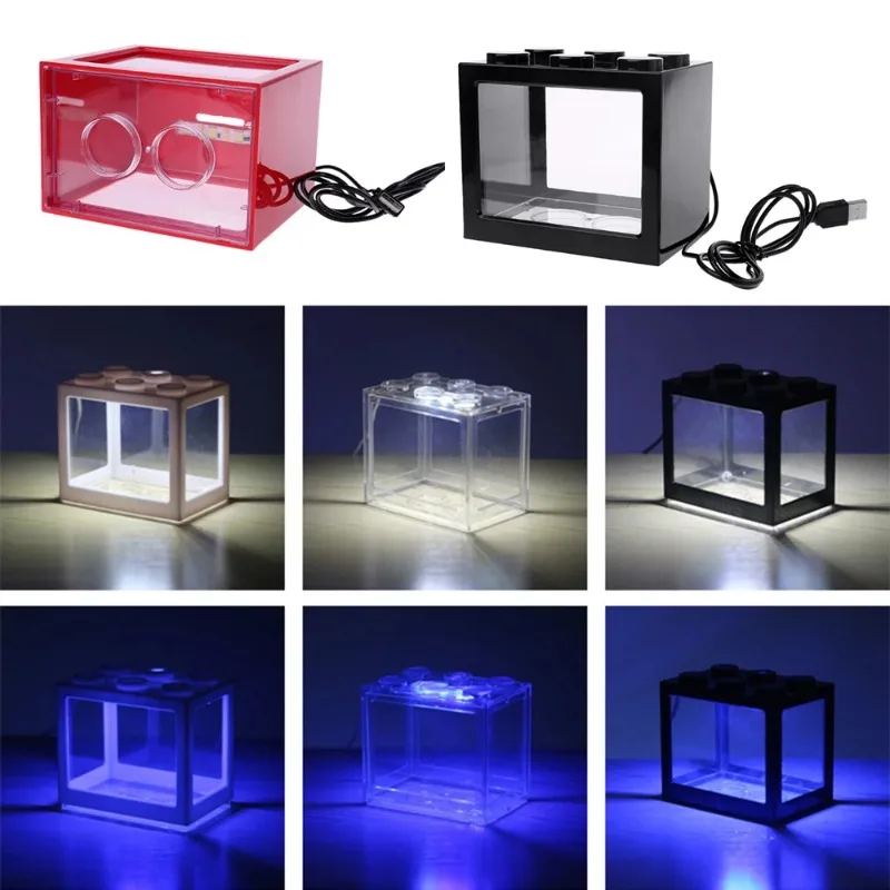 1L USB LED 데스크탑 미니 수족관 물고기 탱크  - Betta Fish Tank 리뷰 및 가격